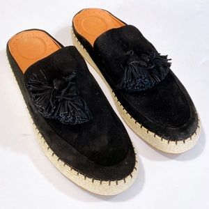 Gentle Souls Nohl Platform Mule Black Suede 9.5